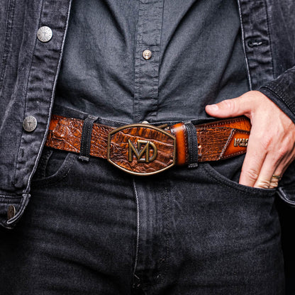 Marco Di Milano Texas Belt - Aged Maple Leather Dress Shoe