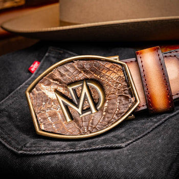 Marco Di Milano Texas Belt Stone Brown Leather Shoe