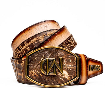 Marco Di Milano Texas Belt Stone Brown Leather Shoe