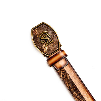 Marco Di Milano Texas Belt Stone Brown Leather Shoe