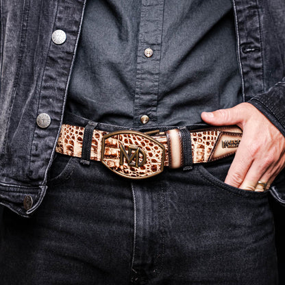 Marco Di Milano Texas Belt Stone Orix Leather Shoe