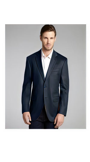 Winter Fabric Dark Gray Cashmere Blend 2 Button Blazer