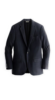 Two Buttons Cashmere & Wool Black Blazer For Men's
