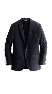 Two Buttons Cashmere & Wool Black Blazer For Men's