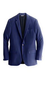 Men's Navy Blue Cashmere & Wool Blazer