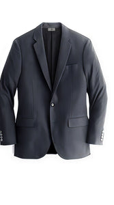 Men's Charcoal One Chest Pocket Cashmere & Wool Blazer