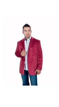 Men'S Stylish 2 Button Sport Burgundy ~ Maroon Blazer - Sport Coat ~ Wine Color Discounted Affordable Velvet