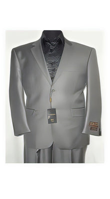 Big And Tall Size 56 To 72 2-Button Suit Textured Patterned Sport Coat Fabric Silvery Gray