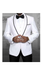 Men'S Shawl Lapel With Trim 1 Button Blazer White Sport Coat Dinner Jacket With Trim