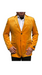 Men's Gold ~ Mustard ~ Yellow 2 Buttons Velvet Jacket