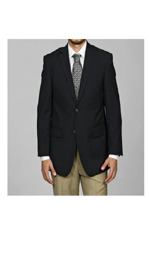 Men'S Dark Navy Blue Suit For Men 2-Button Blazer 2 Piece Suits - Two Piece Business Suits Suit