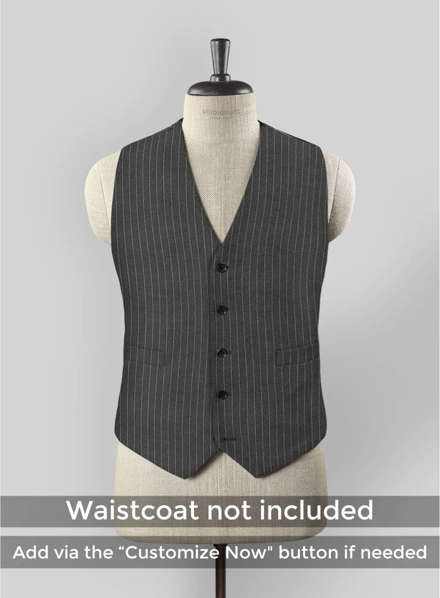 Men's Black Full-length Sleeves Buttoned Closure Peaky Blinders Suit - Peaky Blinders Outfit + Overcoat + Hat (Peaky Blinder Custome) - Image 44
