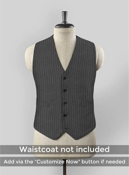 Men's Black Full-length Sleeves Buttoned Closure Peaky Blinders Suit - Peaky Blinders Outfit + Overcoat + Hat (Peaky Blinder Custome) - Image 44