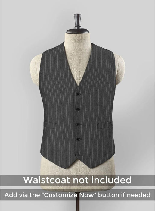 Brand New Quality 1920's English Style Peaky Blinders Style Vested Peaky Blinder Suit - Peaky Blinders Outfit + Overcoat + Hat (Peaky Blinder Custome)