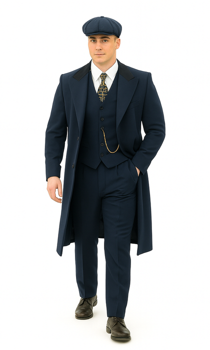 Thomas Shelby Costume Jacket + Pants + Vest + Overcoat + Hat