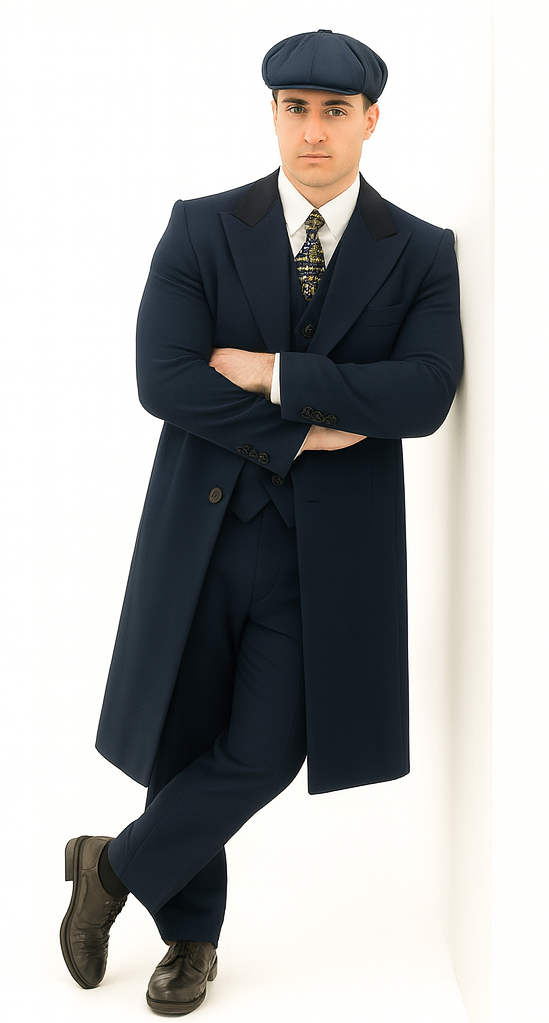 Thomas Shelby Costume Jacket + Pants + Vest + Overcoat + Hat