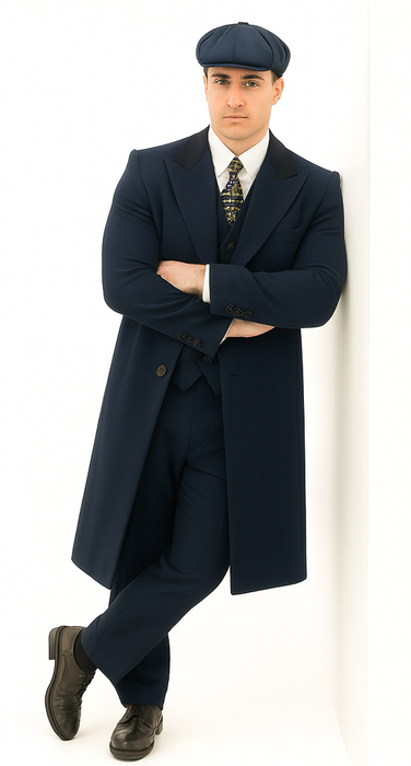 Thomas Shelby Costume Jacket + Pants + Vest + Overcoat + Hat