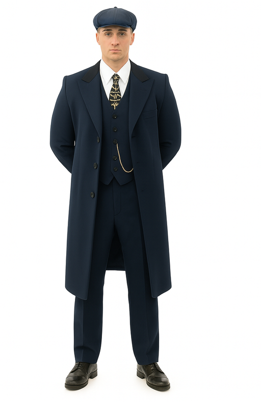 Thomas Shelby Costume Jacket + Pants + Vest + Overcoat + Hat