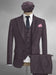 Brand New Quality 1920's English Style Peaky Blinders Style Vested Peaky Blinder Suit - Peaky Blinders Outfit + Overcoat + Hat (Peaky Blinder Custome)