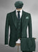 Brand New Quality 1920's English Style Peaky Blinders Style Vested Peaky Blinder Suit - Peaky Blinders Outfit + Overcoat + Hat (Peaky Blinder Custome)