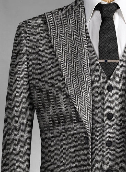 Brand New Quality 1920's English Style Peaky Blinders Style Vested Peaky Blinder Suit - Peaky Blinders Outfit + Overcoat + Hat (Peaky Blinder Custome)