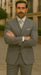 Three Button Suit - Classic Fit Pleated Pants - Mens Three Button Classic Fit Light Grey Vested Suit