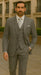 Three Button Suit - Classic Fit Pleated Pants - Mens Three Button Classic Fit Light Grey Vested Suit