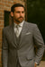 Three Button Suit - Classic Fit Pleated Pants - Mens Three Button Classic Fit Light Grey Vested Suit