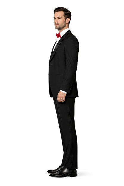 Two Button Three Piece Flat Front Tuxedo