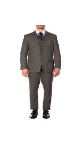 Men's Grey British Herringbone Fabric Peak Blinder Slim Fit Suit