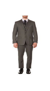 Men's Grey British Herringbone Fabric Peak Blinder Slim Fit Suit