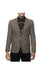 Mens Houndstooth Blazers Mens Slim Fit Tweed Houndstooth Checkered Patterned Blazer Jacket Sport Coat Brown Herringbone Tweed