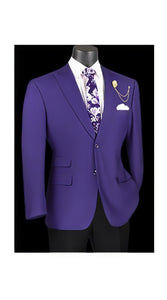 Purple Plaid Blazer - Mens Purple Windowpane Sportcoat