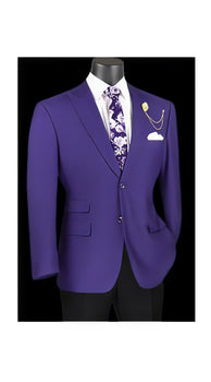 Purple Plaid Blazer - Mens Purple Windowpane Sportcoat