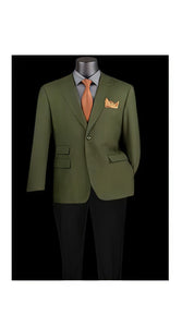 Olive Plaid Suit - Mens Olive Windowpane Suit