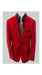 Red Solid Velvet Sportcoat Available December/28/2020