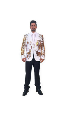 Men'S Shiny Sequin 2 Button Cheap Priced Designer Fashion Dress Casual Blazer For Men On Sale Gold ~ White Blazer ~ Sport Coat