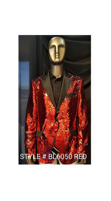 Men'S Fashion Red Shiny Sequin Paisley Cheap Priced Blazer Jacket For Men Sport Coat Tuxedo Jacket