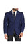 Men's Plaid Blazer Dark Blue Plaid