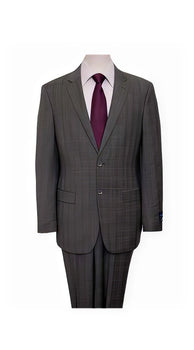 Mens Houndstooth Pattern Texture Blazer Windowpane Plaid Checkered Jacket Gray Suit - Black And White Checkered Suit