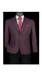Burgundy Plaid Blazer - Mens Burgundy Windowpane Sportcoat