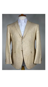 Men's Cream Peak Lapel Blazer