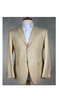 Men's Cream Peak Lapel Blazer