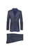 Men'S Navy 2 Button Suit Window Pane Blazer