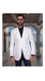 Floral Satin Shiny Flashy Silky Satin Stage Fancy Stage Party Party Dance Men'S White Woven P A I S L E Y Sport Coat / Blazer