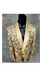 Men'S Shiny Sequin Fancy Floral Designed Gold Party Blazer