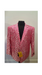 Alberto Nardoni Brand Floral Fuchsia Sportcoat ~ Paisley Jacket ~ Shiny ~ Fashion Blazer For Men Dinner Jacket Tuxedo Looking (Wholesale Price $80 (12pc&UPMinimum))