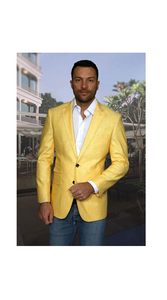 Men's Yellow 2 Buttons 100% Cheap Priced Designer Fashion Dress Casual Blazer For Men On Sale Sport Coat Blazer