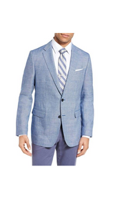 Men'S Bright Blue Cheap Priced Designer Fashion Dress Casual Blazer - Mens Linen Suit