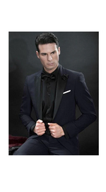 Country Tuxedos For Weddings Mens Traje Vaquero Black Suit & Tuxedo